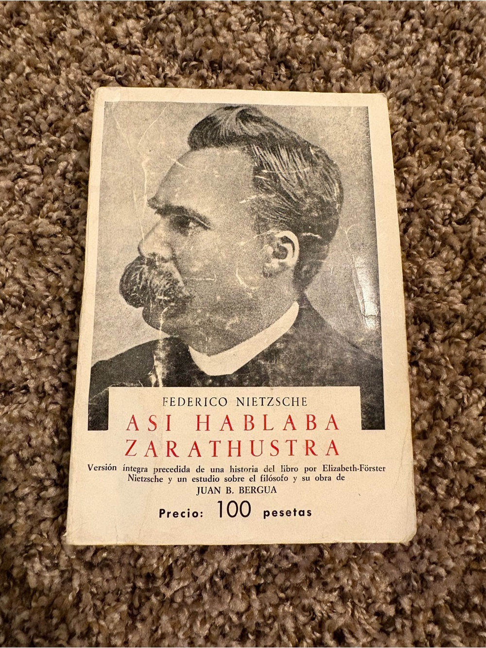 Spanish Edition of Nietzsche’s Thus Spoke Zarathustra